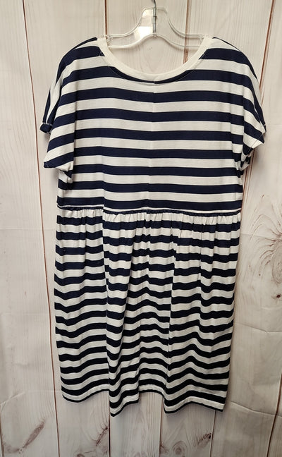 Old Navy Girl's Size 14/16 White & Blue Dress