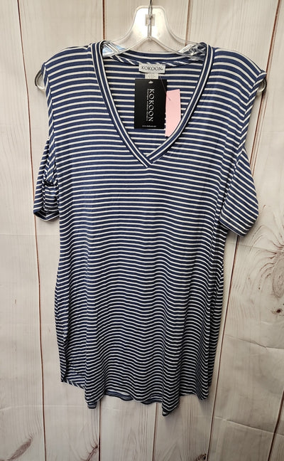 NWT Kokoon Women's Size XL Blue Cold Shoulder Top