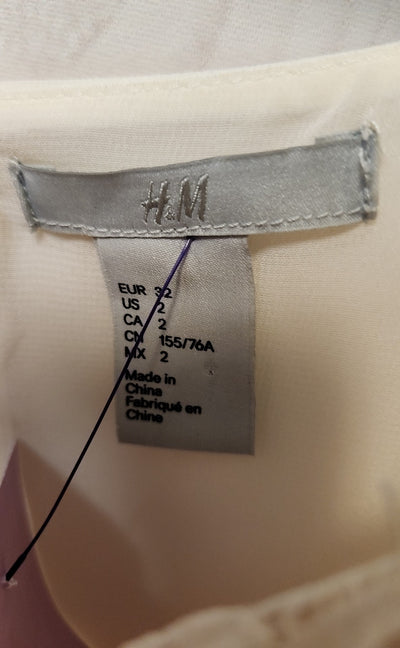 H&M Women's Size 2 White Dress
