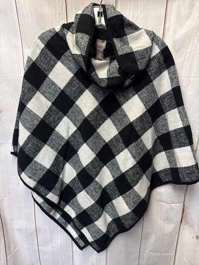 Chico's Women's Size One Size White & Black Poncho