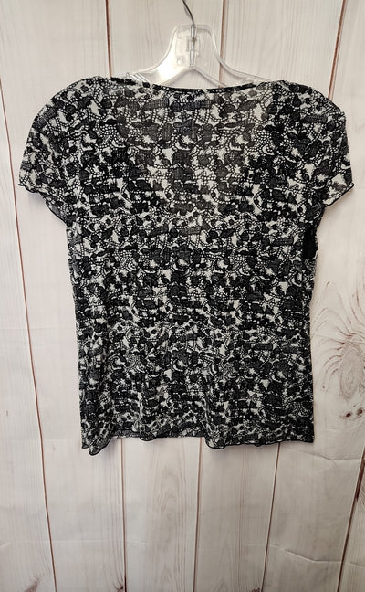 Nine & Co Women's Size XL Black Short Sleeve Top
