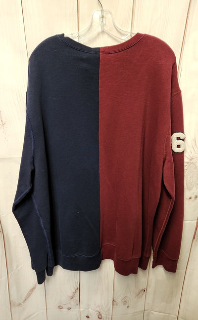 NWT Polo Ralph Lauren Men's Size XXL Navy & Maroon P 67 Varsity Wing Sweatshirt