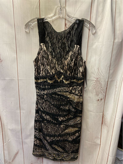 Sue Wong Women's Size 12 Black & Beige Lace Dress