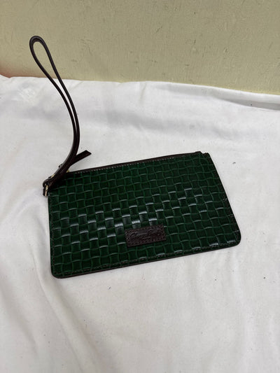 Dooney & Bourke Green Embossed Leather Wristlet