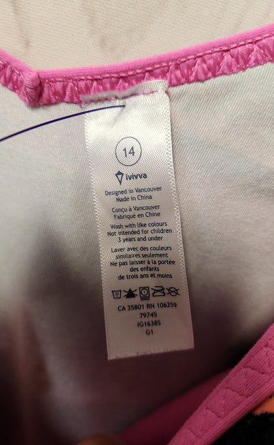 Ivivva - Lululemon Girl's Size 14 Pink Swimsuit
