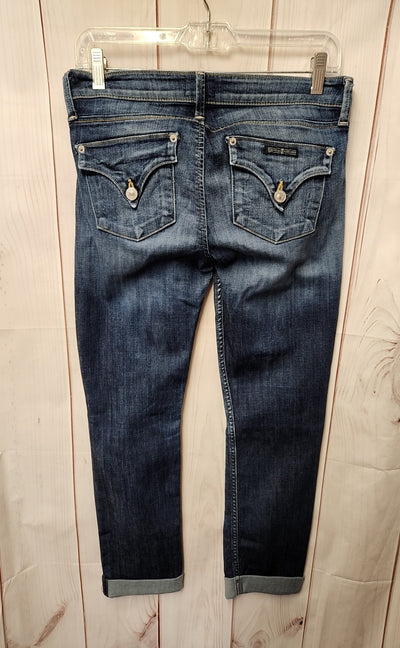 Hudson Women's Size 27 (3-4) Blue Jeans Bacara Crop Straight Cuffed