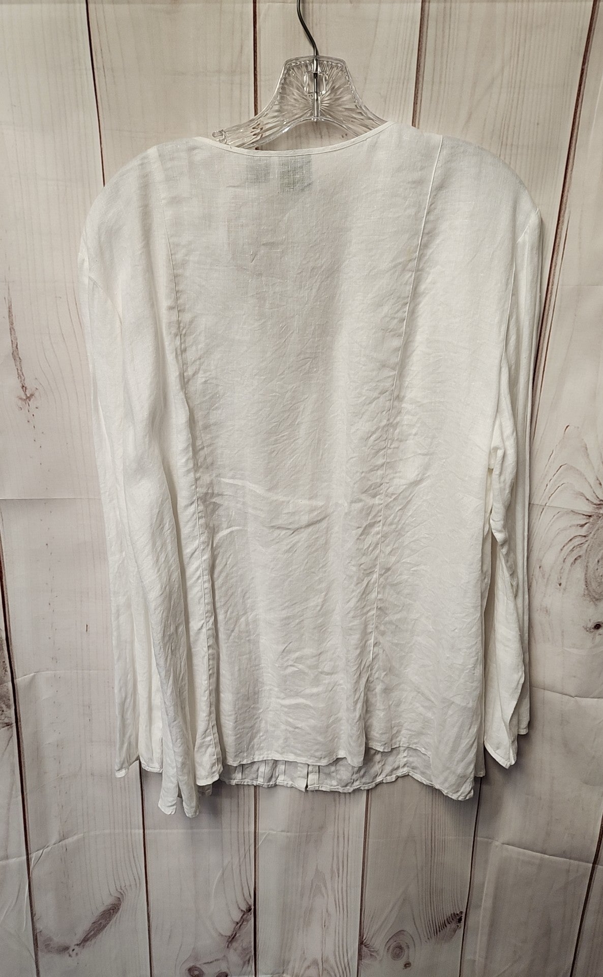 INC Women's Size 18 White Long Sleeve Top