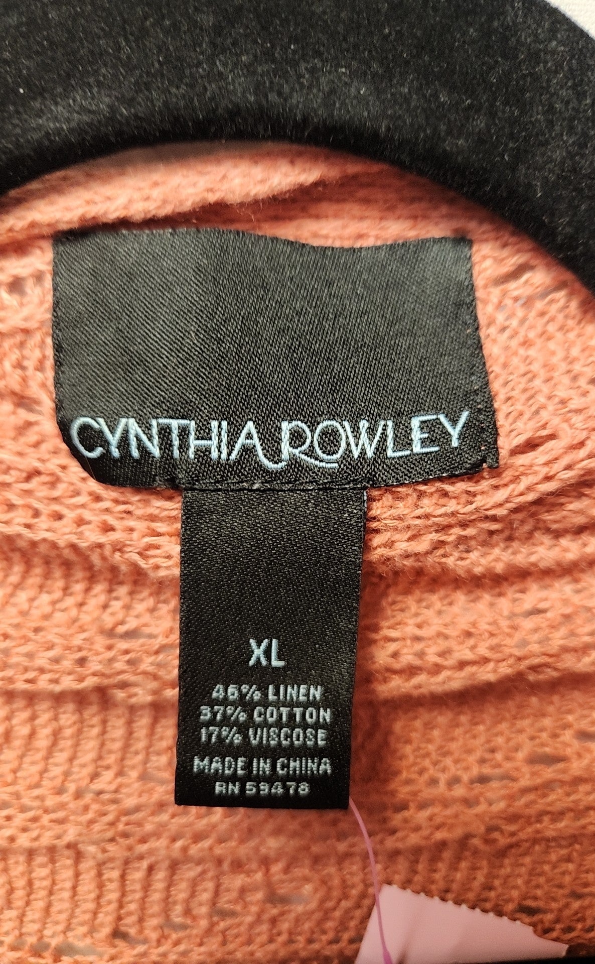 Cynthia Rowley Women's Size XL Pink Cardigan