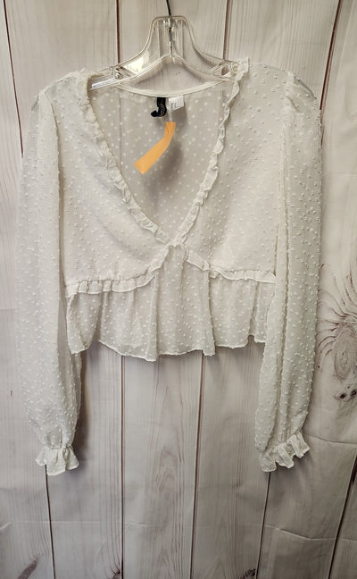 Divided Women's Size M White Long Sleeve Top