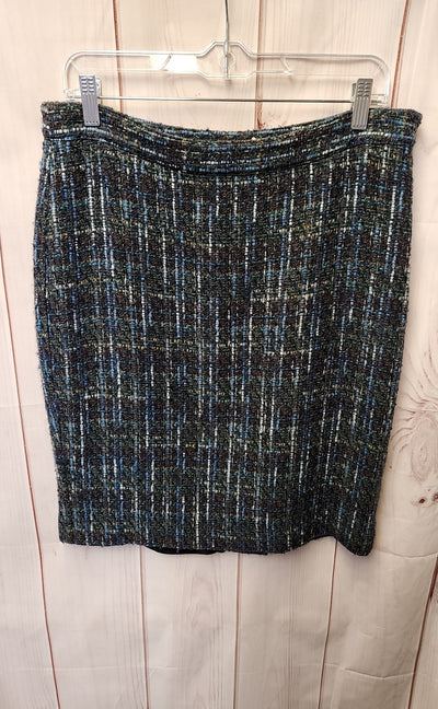 J Jill Women's Size 10 Teal Skirt