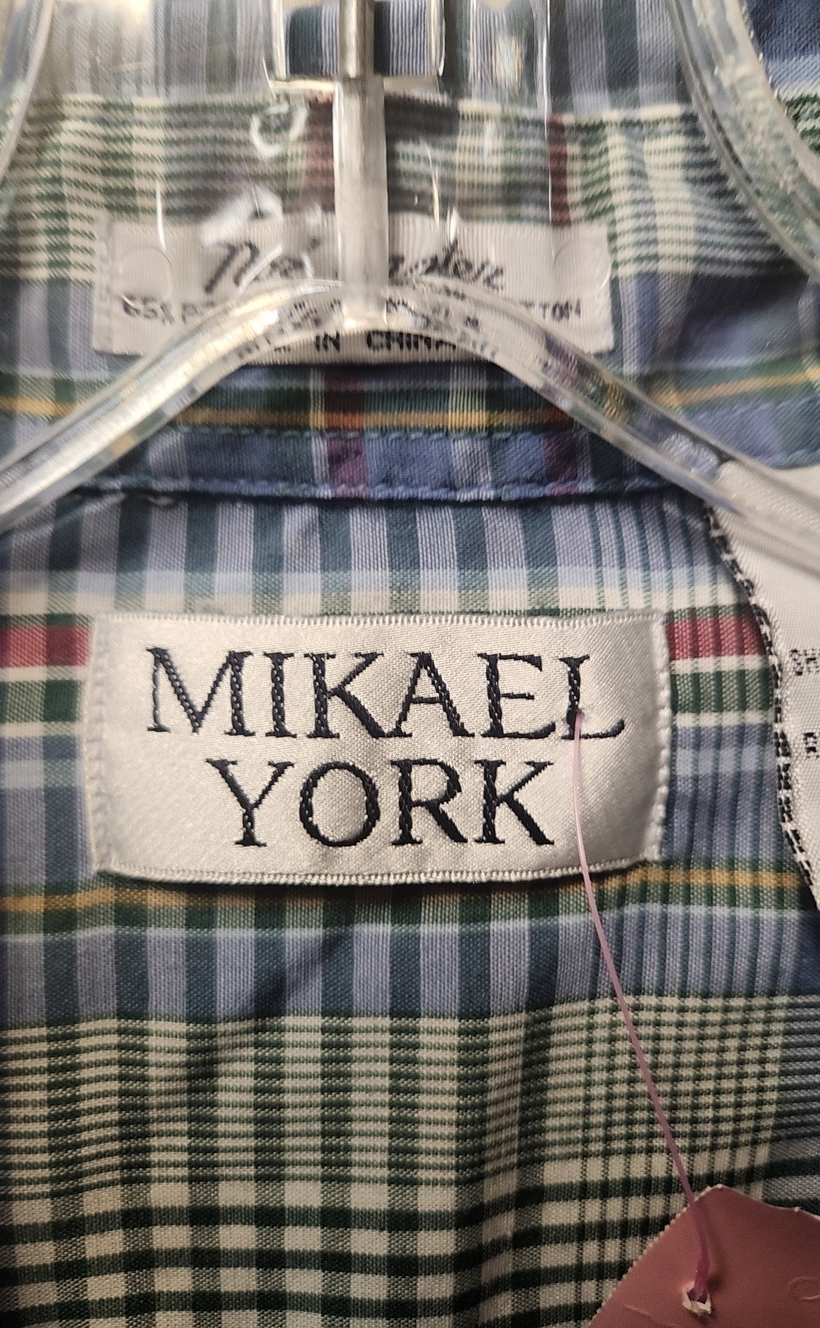 Mikael York Men's Size XL Blue Shirt