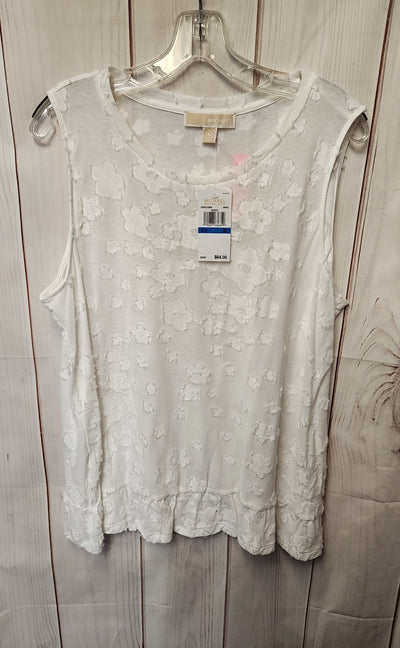 NWT Michael Kors Women's Size XL White Sleeveless Top