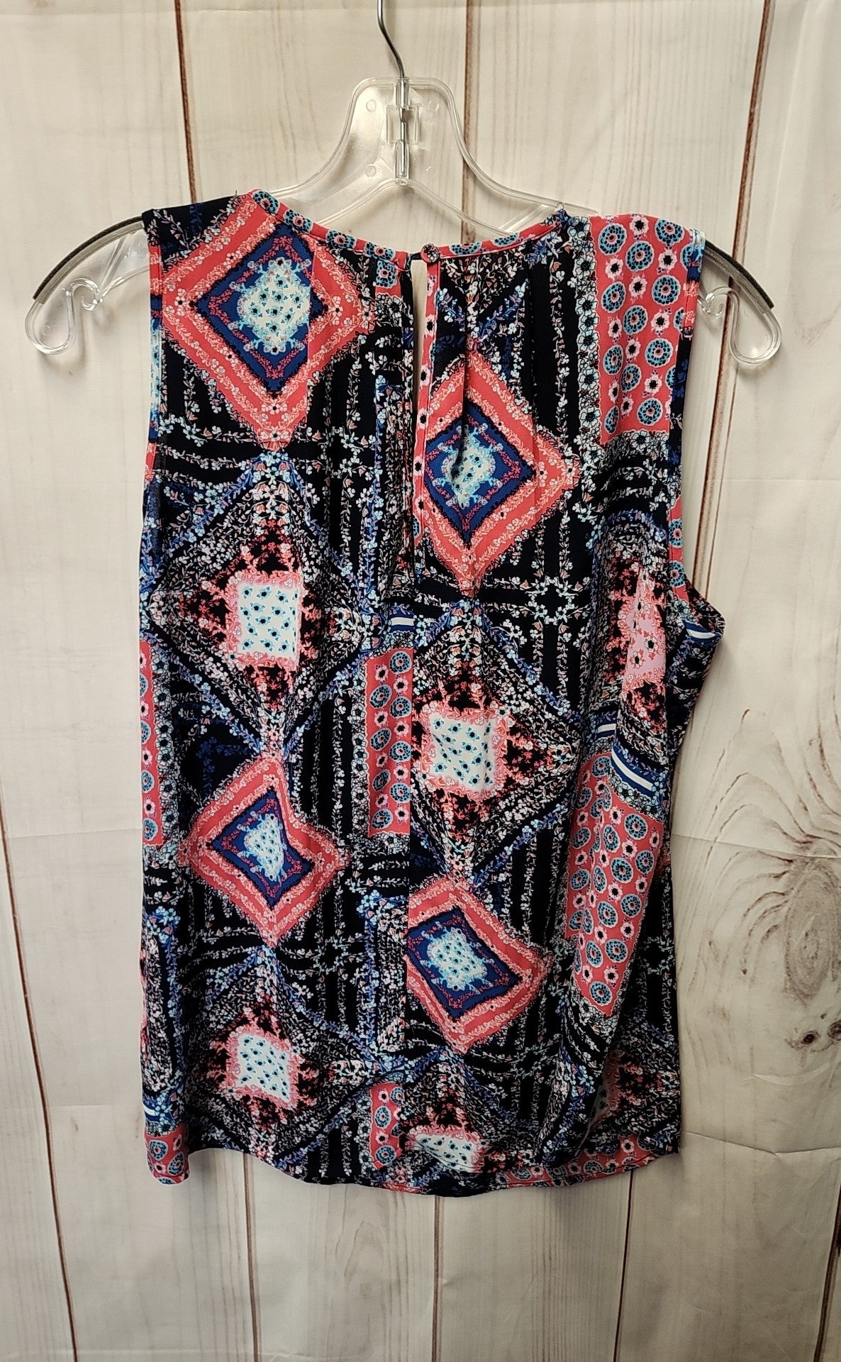 Dr2 Women's Size L Blue & Pink Sleeveless Top