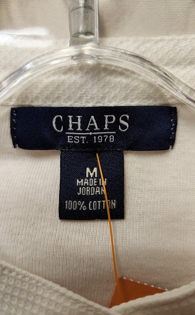 Chaps Women's Size M White 3/4 Sleeve Top