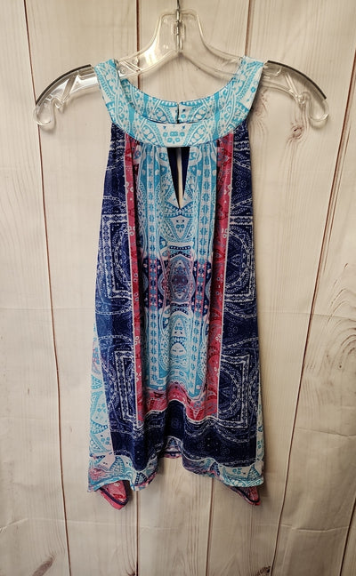 NWT INC Women's Size XL Blue Sleeveless Top