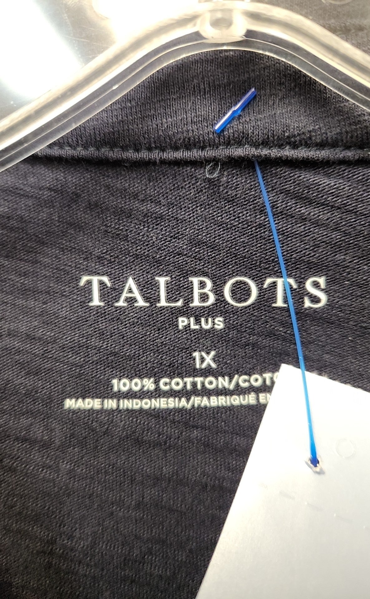 NWT Talbots Women's Size 1X Navy Long Sleeve Top