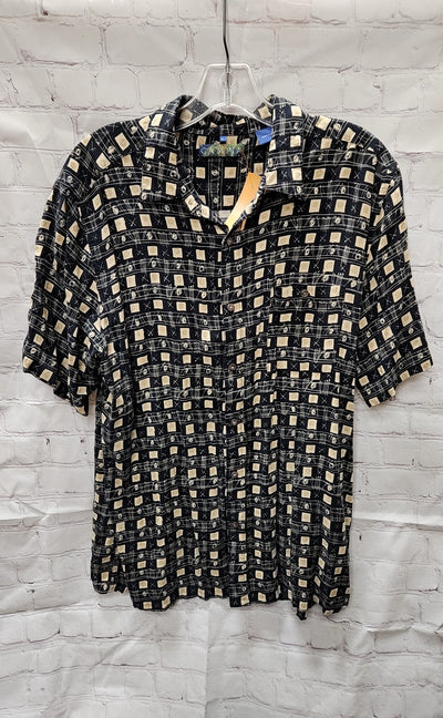 Campia Men's Size L Black & Beige Shirt