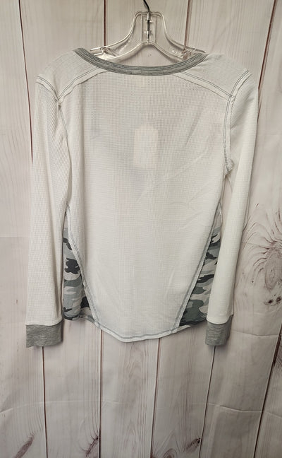 NWT Hem & Thread Women's Size S White Long Sleeve Top