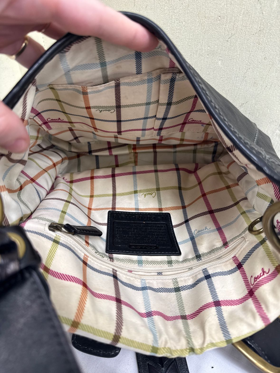 Coach 11419 Buckle Flap Crossbody Black Leather Purse Bag