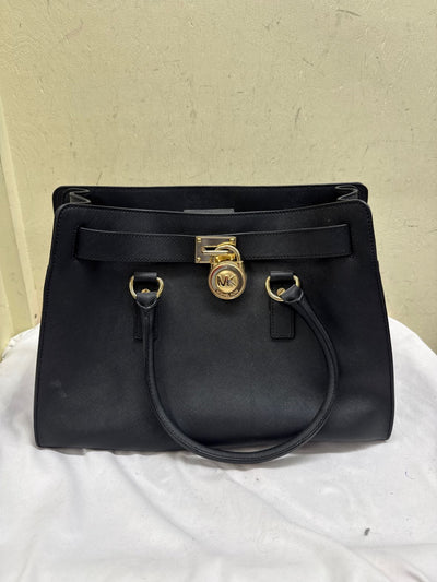 Michael Kors Black Leather Tote Bag