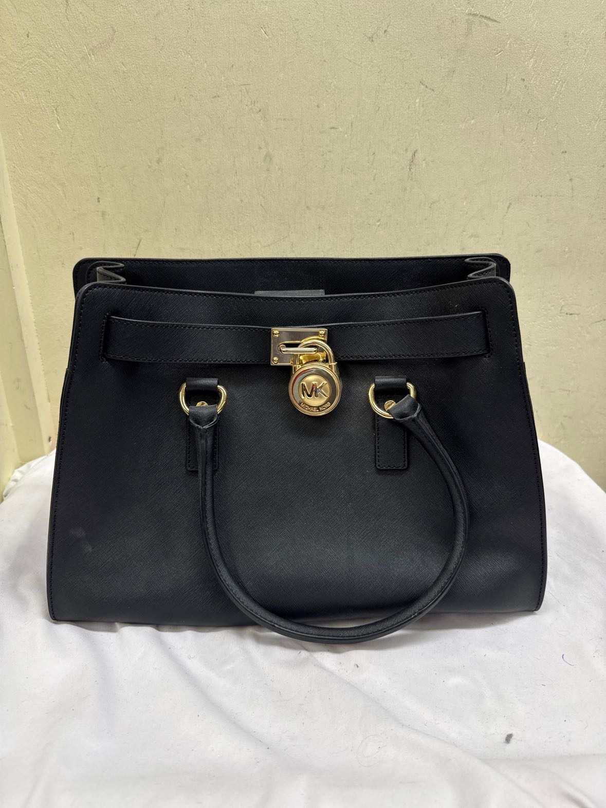 Michael Kors Black Leather Tote Bag
