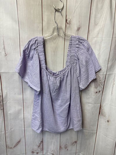 Gap Women's Size XL Purple Short Sleeve Top
