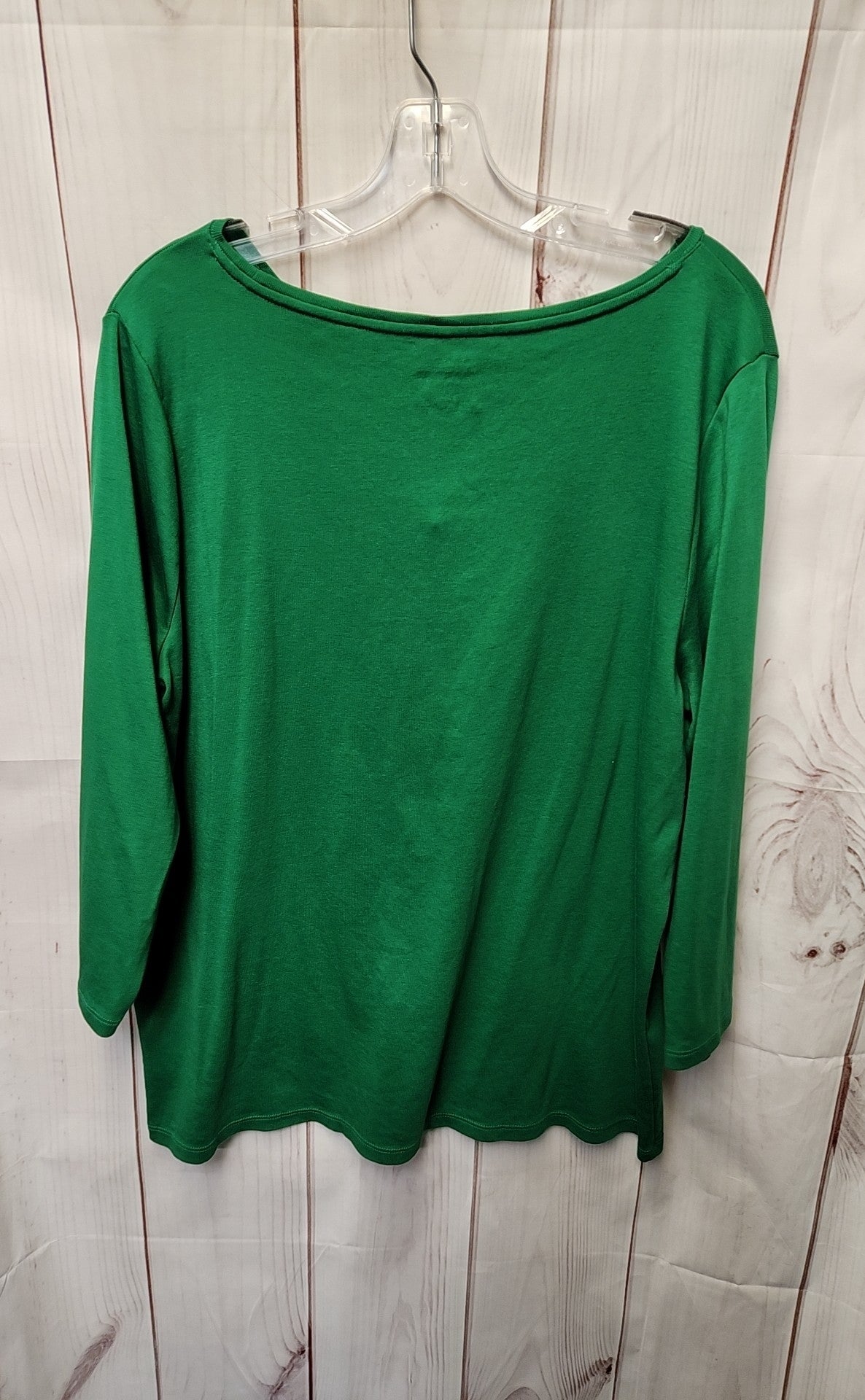 Talbots Women's Size 2X Green 3/4 Sleeve Top