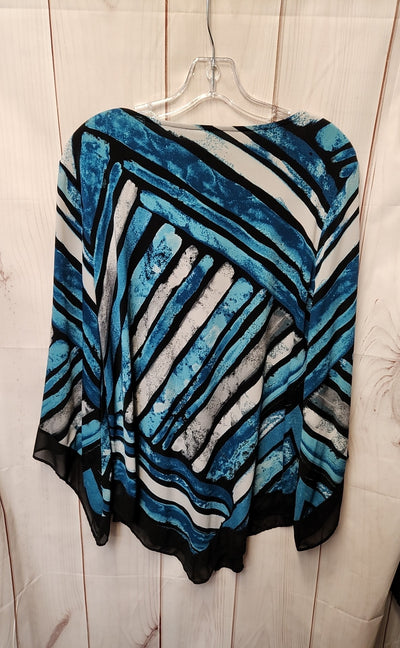 Alfani Women's Size L Blue 3/4 Sleeve Top