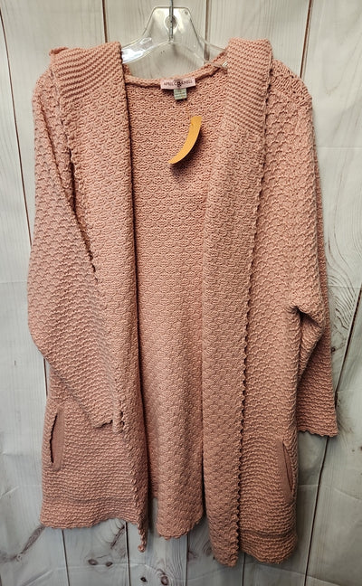 April Cornell Women's Size XXL Pink Cardigan
