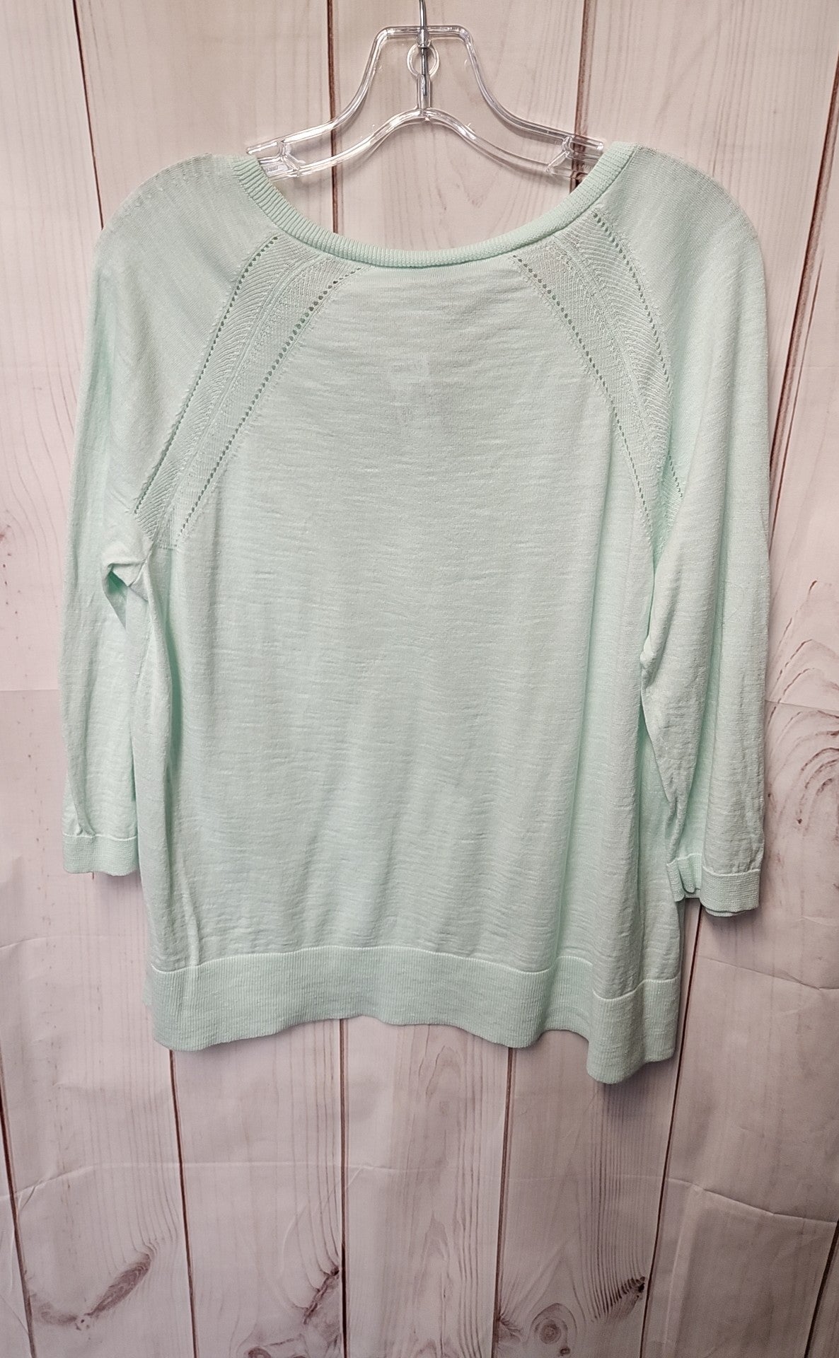 Talbots Women's Size L Mint 3/4 Sleeve Top