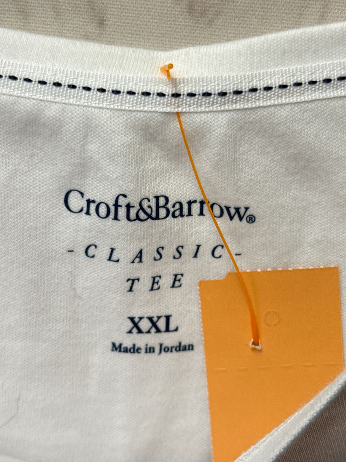 NWT Croft & Barrow Women's Size XXL White Short Sleeve Top