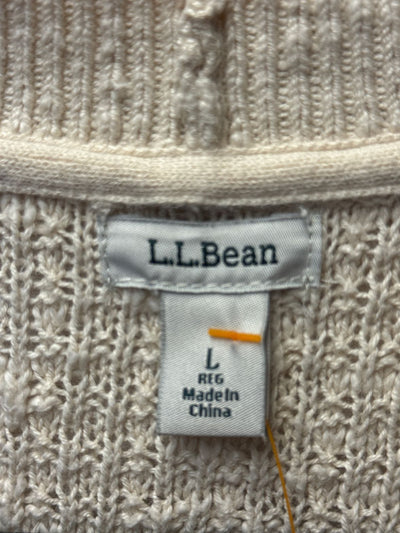 LL Bean Women's Size L White Cardigan