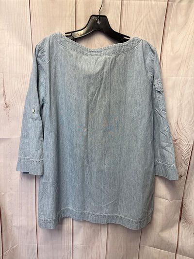Ralph Lauren Women's Size XL Blue 3/4 Sleeve Top