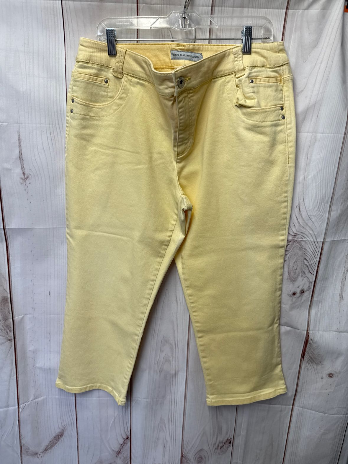 Chico's Women's Size 3 = 16 Yellow Jeans