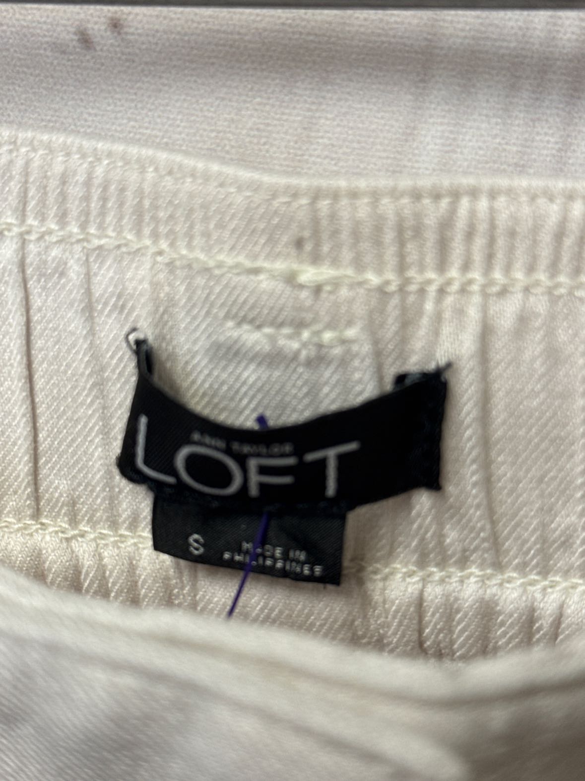 Loft Women's Size S White Linen Blend Pants