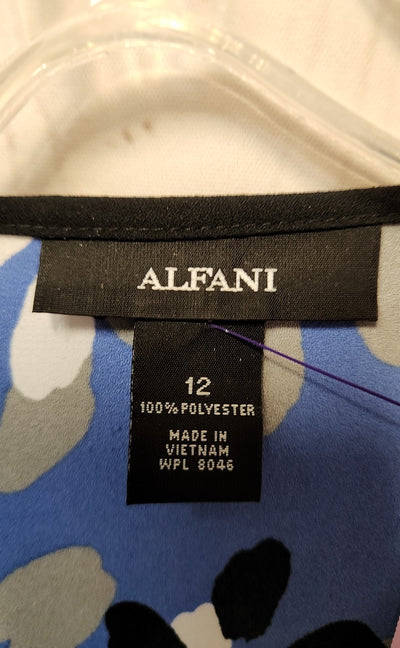 Alfani Women's Size 12 Blue 3/4 Sleeve Top