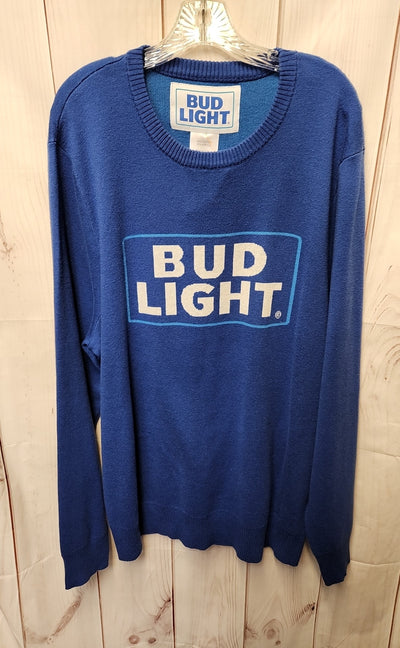 Budweiser Bud Light Men's Size XXL Blue Sweater