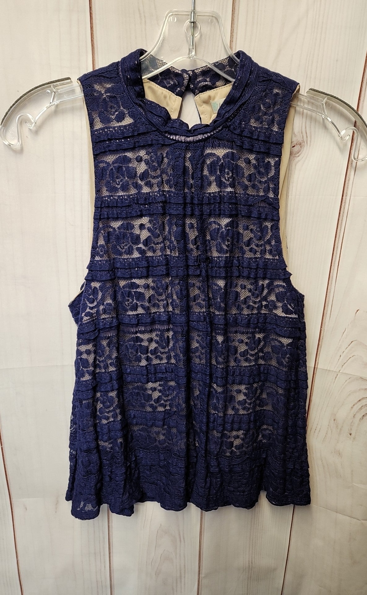 Love Fire Women's Size M Navy Sleeveless Top
