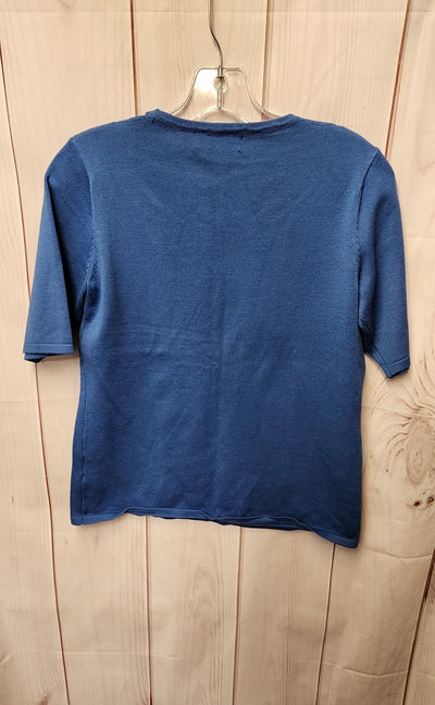 Catherine Malandrino Women's Size M Blue Short Sleeve Top