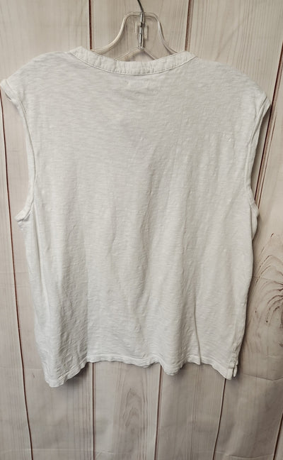 Faherty Women's Size M White Sleeveless Top