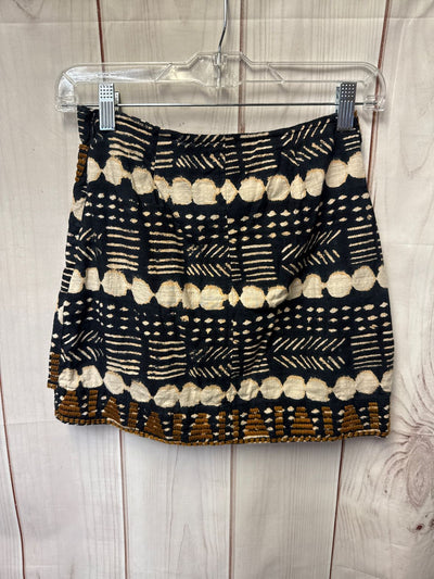 Free People Women's Size 0 Black & Brown Skirt