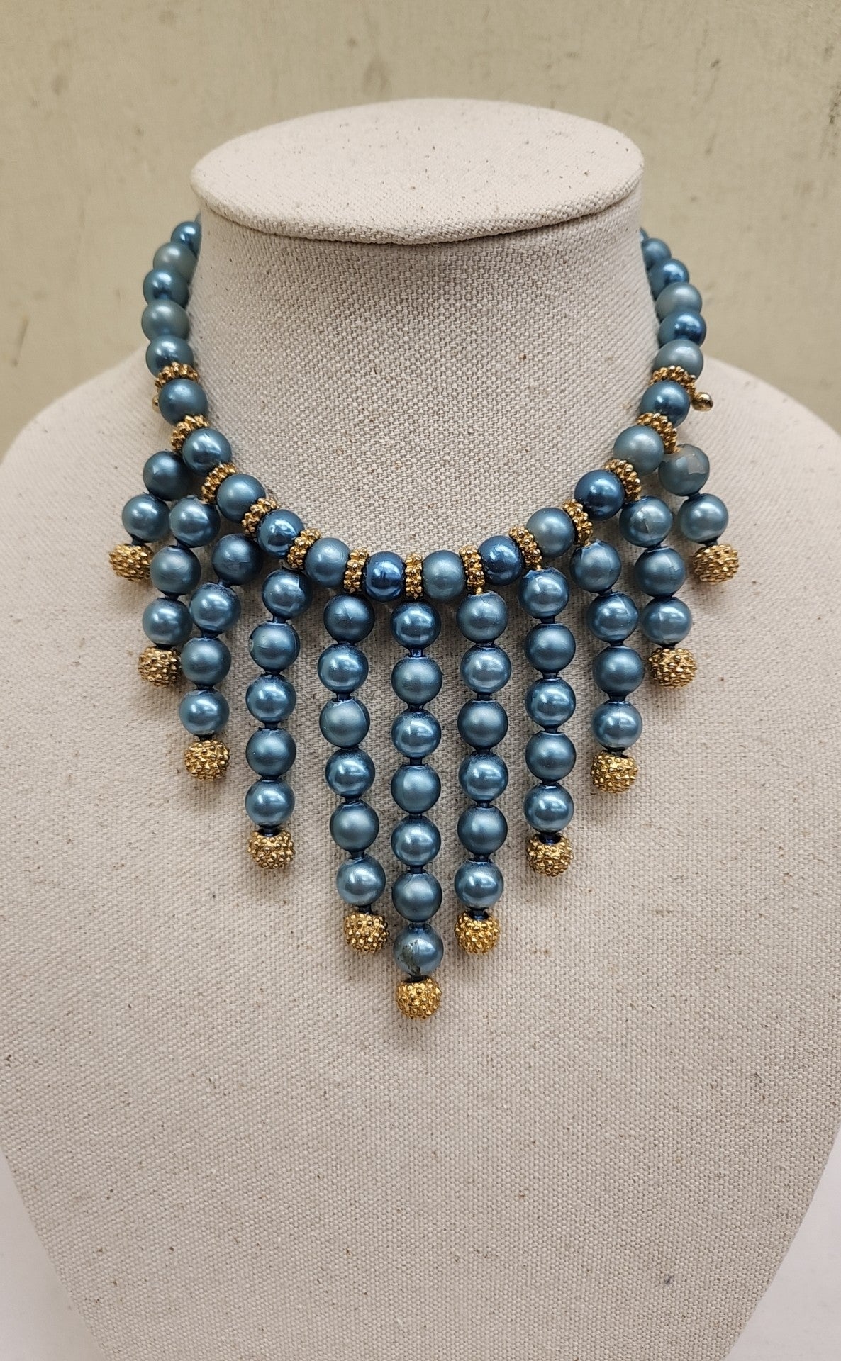 Blue Beaded Necklace