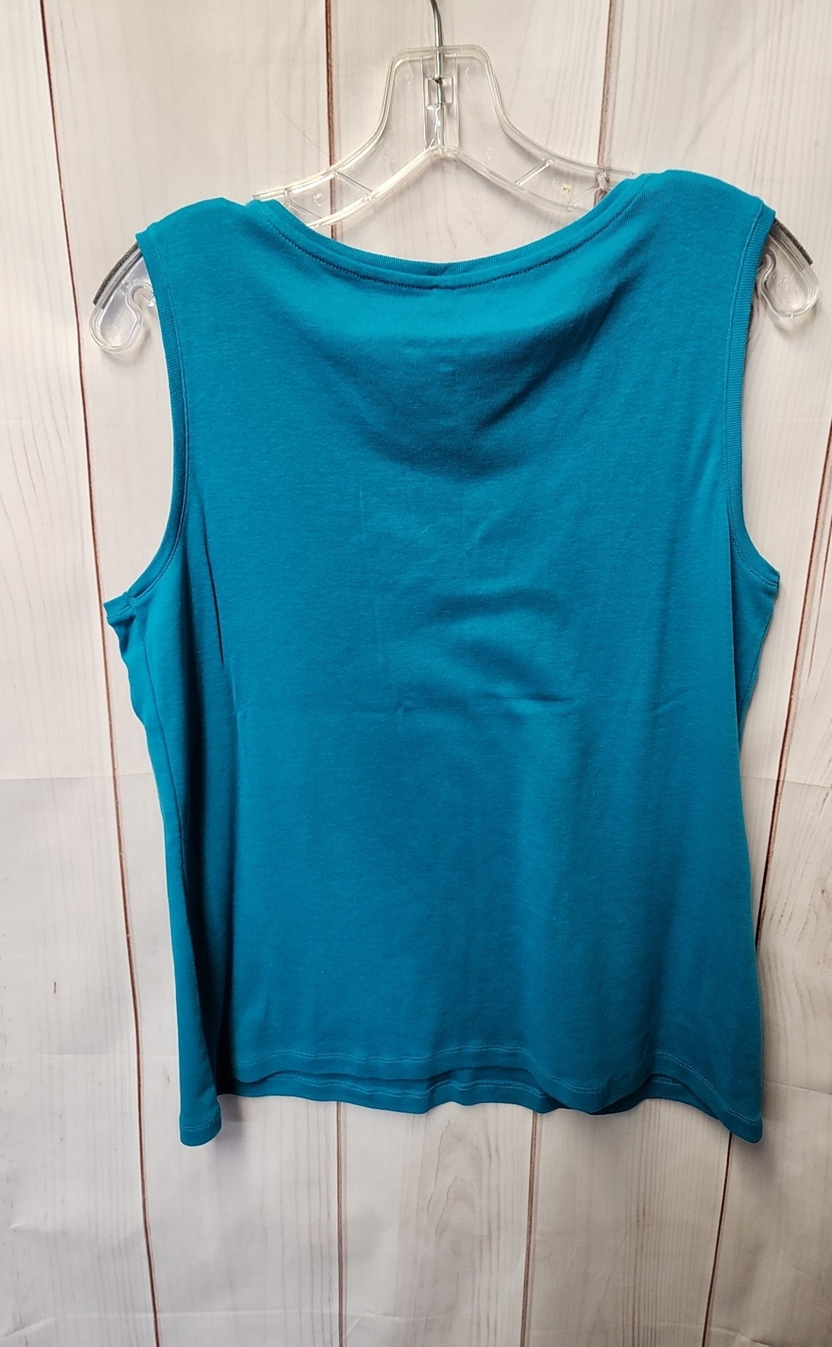 Croft & Barrow Women's Size M Petite Teal Sleeveless Top