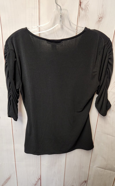 Style & Co Women's Size M Petite Black 3/4 Sleeve Top