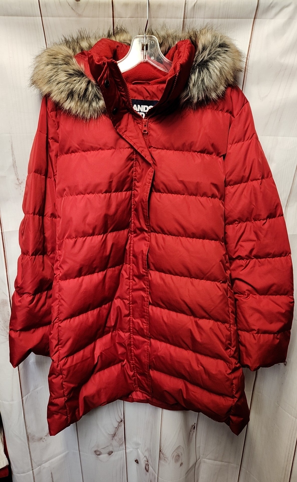 Lands End Women's Size XL Petite Red Coat