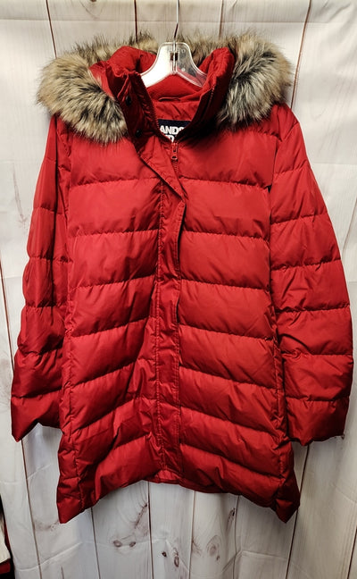 Lands End Women's Size XL Petite Red Coat