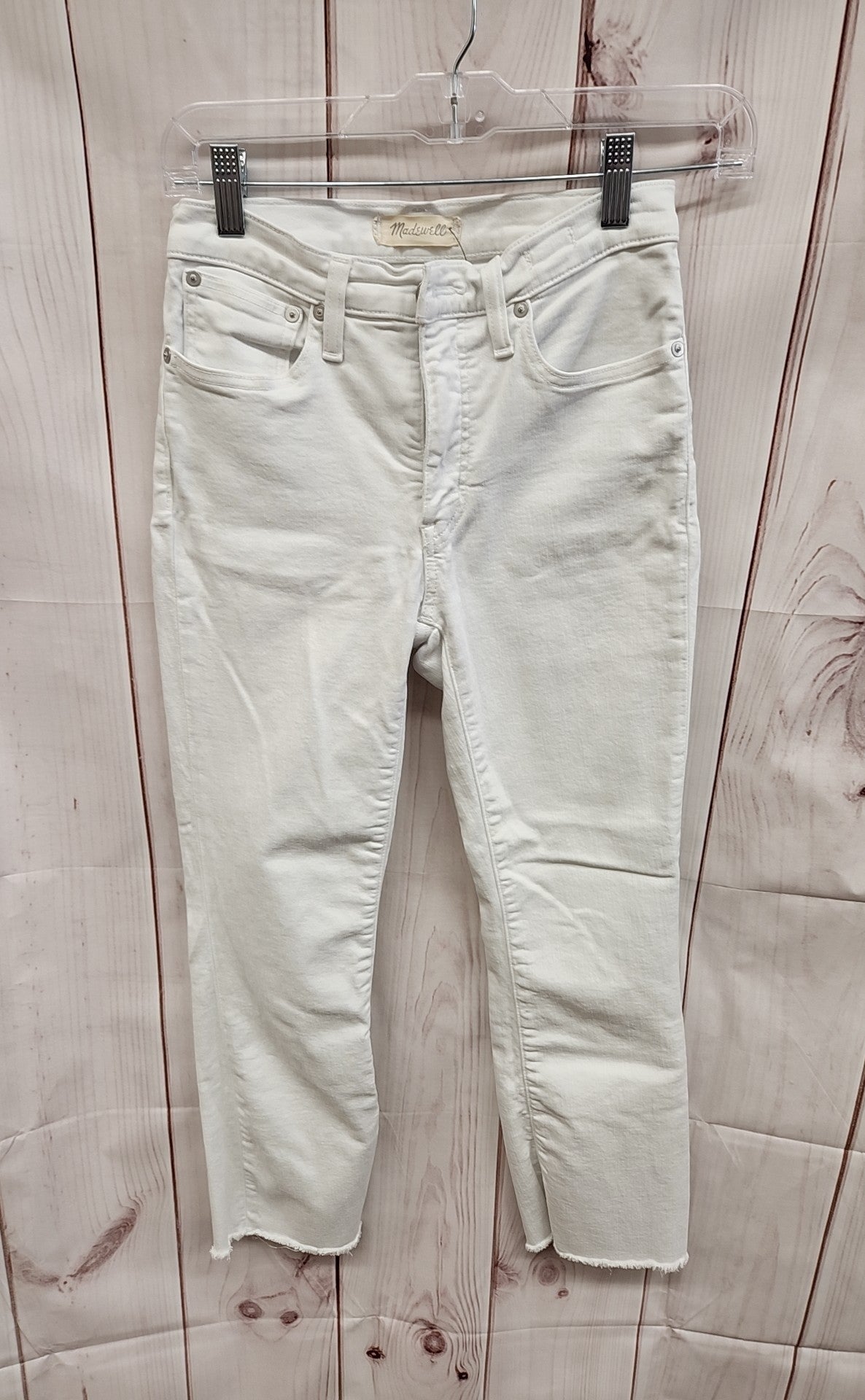 Madewell Women's Size 25 (0) Cali Demi-Boot White Jeans