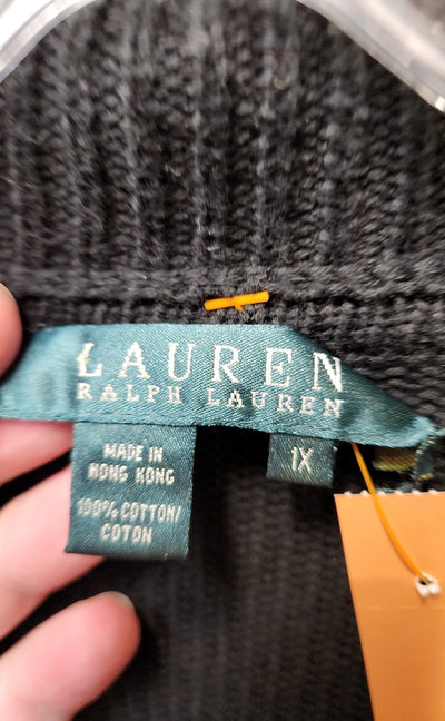 Ralph Lauren Women's Size 1X Black Cardigan