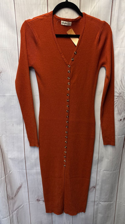 CMZ2005 Women's Size 12/14 Orange Knit Dress