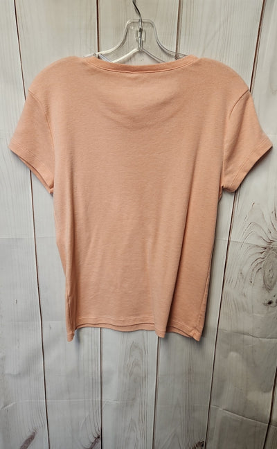 Tommy Hilfiger Women's Size L Peach Short Sleeve Top